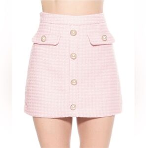 NWT Alexia Admor Wrenley Pink Tweed Skirt